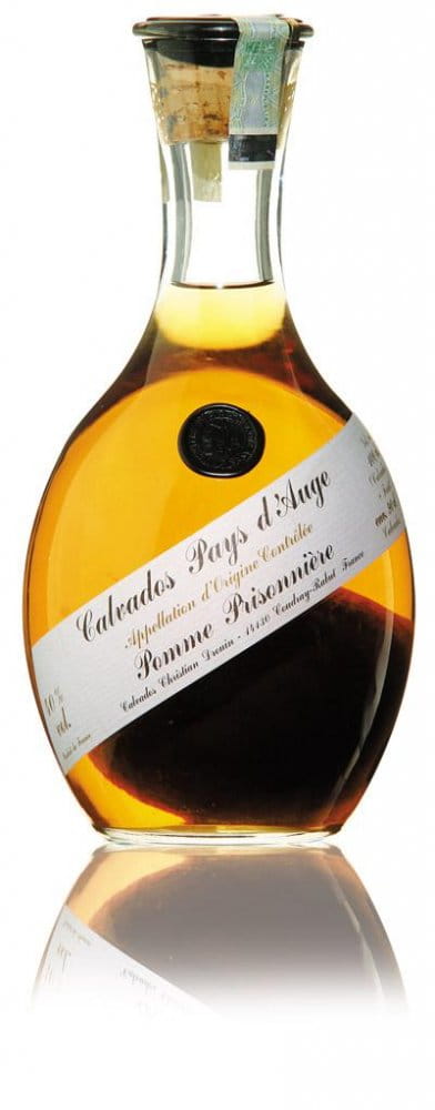 Calvados Christian Drouin Pomme Prisonniere 40% 100cl. Carafe+fruit 1l