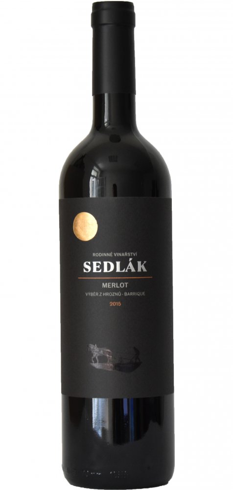 Sedlák Merlot Výběr z hroznů - barrique 2015 0,75l 13,5%