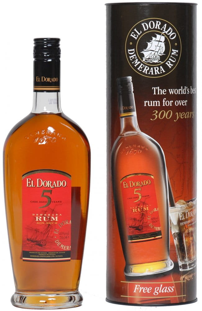 El Dorado 5y 0,7l 40% + 1x sklo Tuba