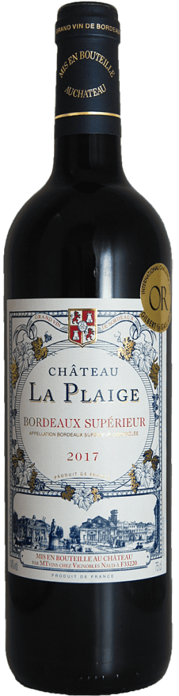 Château  La Plaige Bordeaux Superieur Rouge 6x0,75 2017 4,5l Dřevěný box