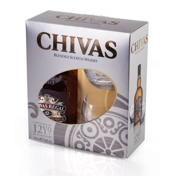 Chivas Regal 12y 0,7l 40% + 2x sklo 0,7l