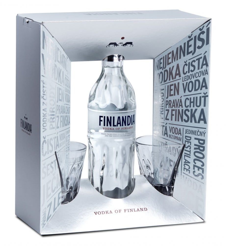 Finlandia Vodka 0,7l 40% + 2x sklo GB