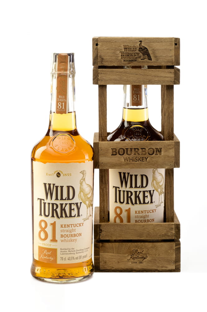 Wild Turkey 81 Proof 8y 0,7l 40.5% Dřevěný box