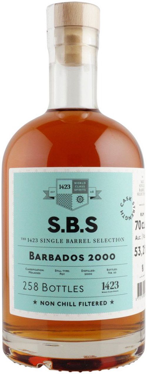 S.B.S Barbados 20y 2000 0,7l 53,2% L.E. / Rok lahvování 2020