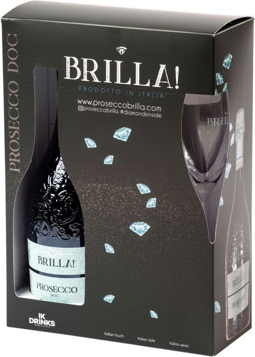 BRILLA! Prosecco DOC Extra Dry 0,75l 11% + 2x sklo GB