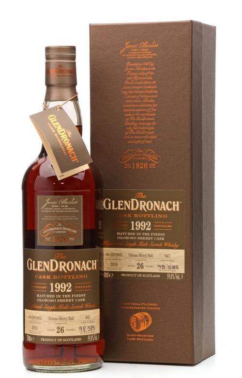 GlenDronach Single Cask 26y 1992 0,7l 59,8% GB L.E. Cask 847 / Rok lahvování 2019