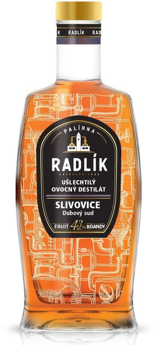 Radlík Slivovice z Dubového Sudu 0,5l 43%