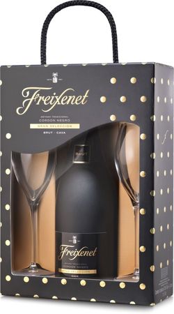 Freixenet Cordon Negro 0,75l 11,5% + 2x sklo GB