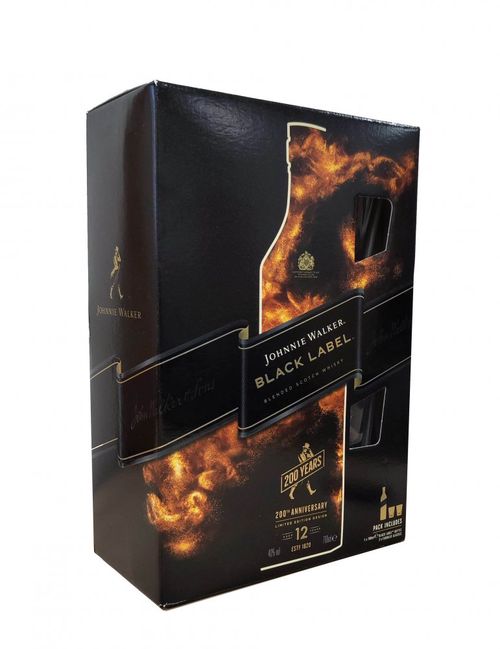 Johnnie Walker Black Label 12y 0,7l 40% + 2x sklo GB