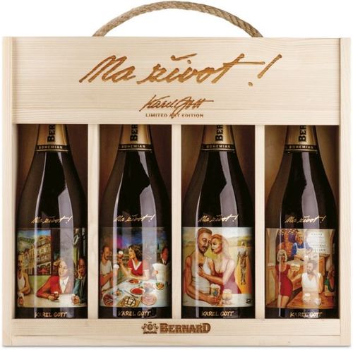 Bernard Karel Gott Edice 4×0,75l 8,2% L.E. Dřevěný box